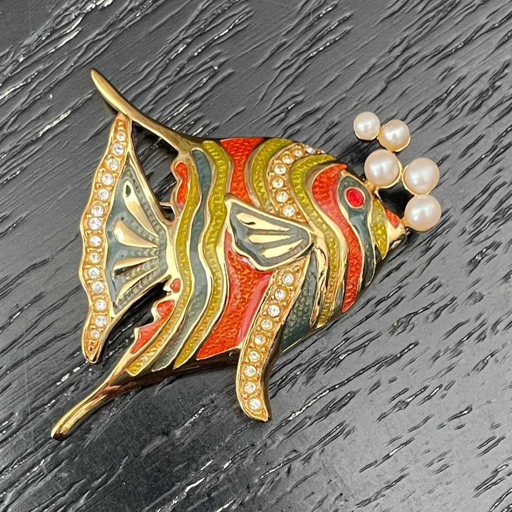 Vintage Bob Mackie Fish Brooch